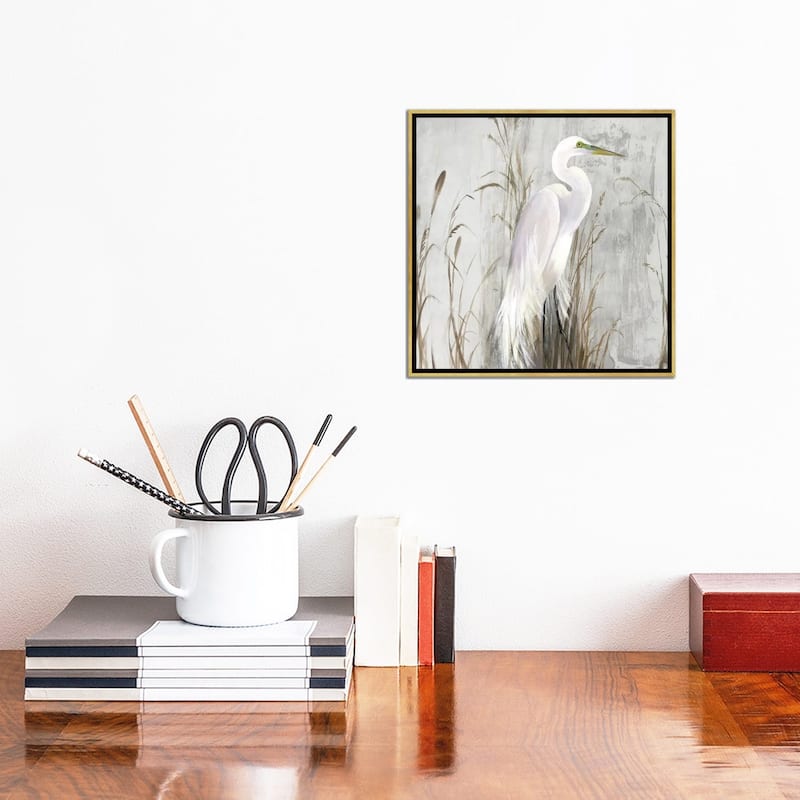 iCanvas "Heron in the Reeds" by Aimee Wilson Framed Canvas Print