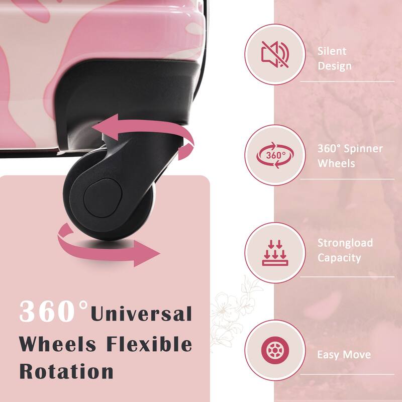 3-Piece, Modern Luggage Sets, Lightweight Luggage with Silicone Handles and Combination Lock, for Boarding Travel