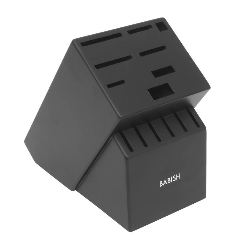 Babish High-Carbon 1.4116 German Steel 15 Piece Full Tang Forged Cutlery Block Set - Black