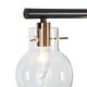 preview thumbnail 7 of 9, Modern Industrial 5-Light Black Gold Linear Chandelier Clear Glass Kitchen Island Lights for Dining Room