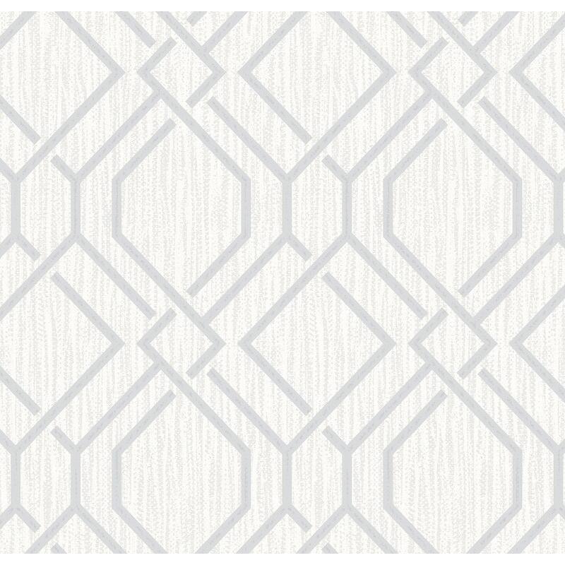Advantage Frege Silver Trellis Wallpaper