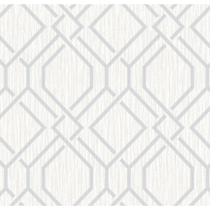 Advantage Frege Silver Trellis Wallpaper