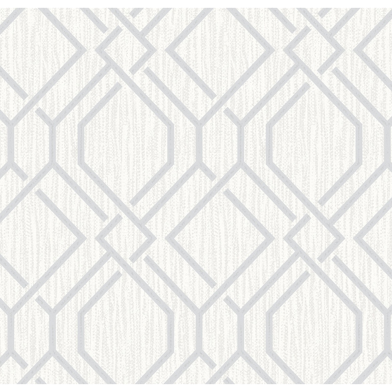Advantage Frege Silver Trellis Wallpaper