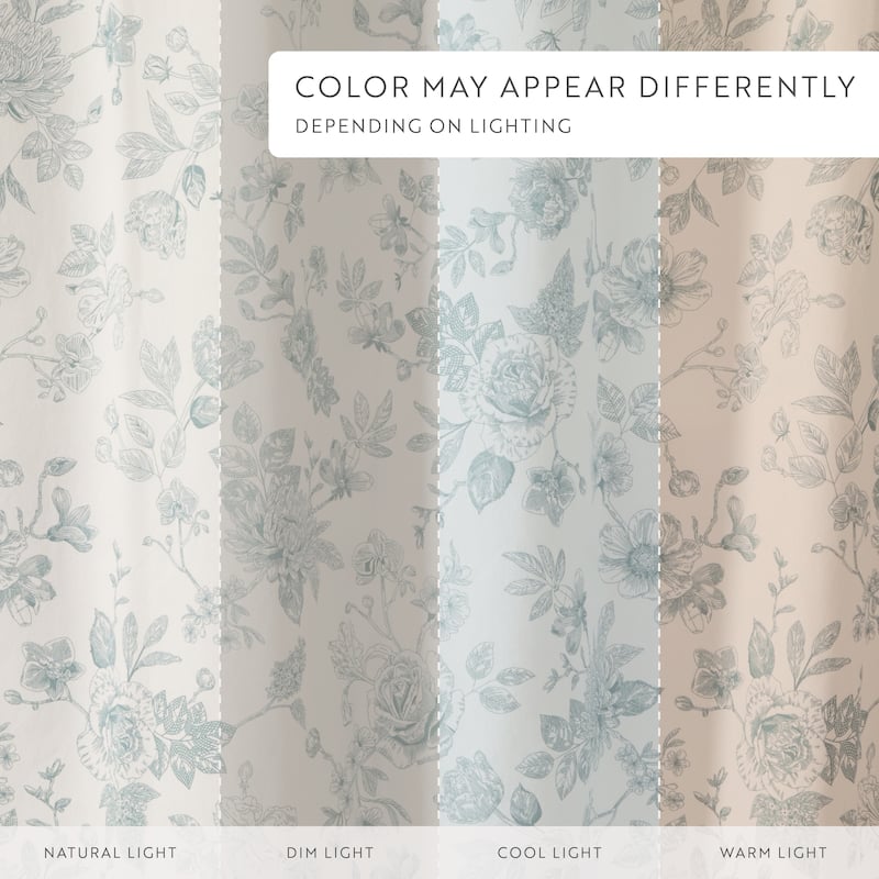 Becky Cameron Cotton Blend Floral Print Shower Curtain