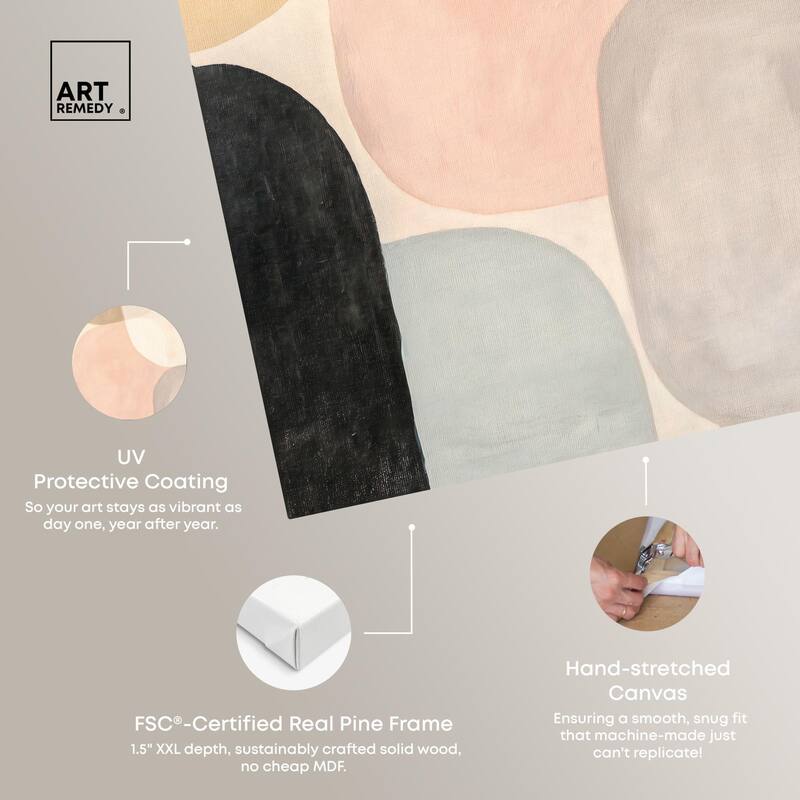 Soft Cubism II Canvas by Art Remedy, Gallery Wrapped