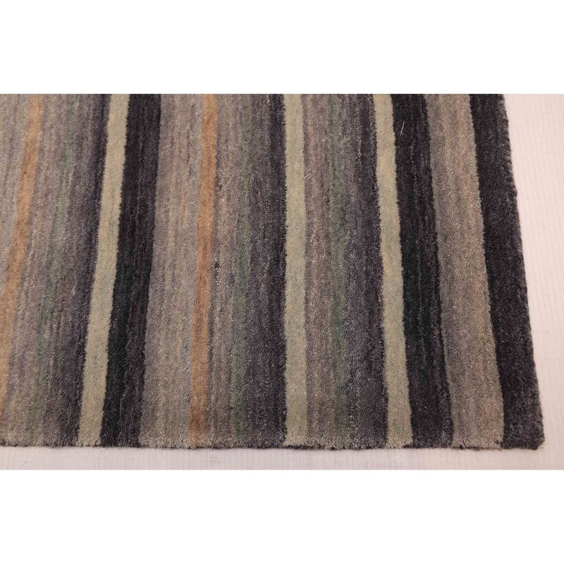 ECARPETGALLERY Hand Loomed Kashkuli Gabbeh Grey Wool Rug - 5'3 x 7'5