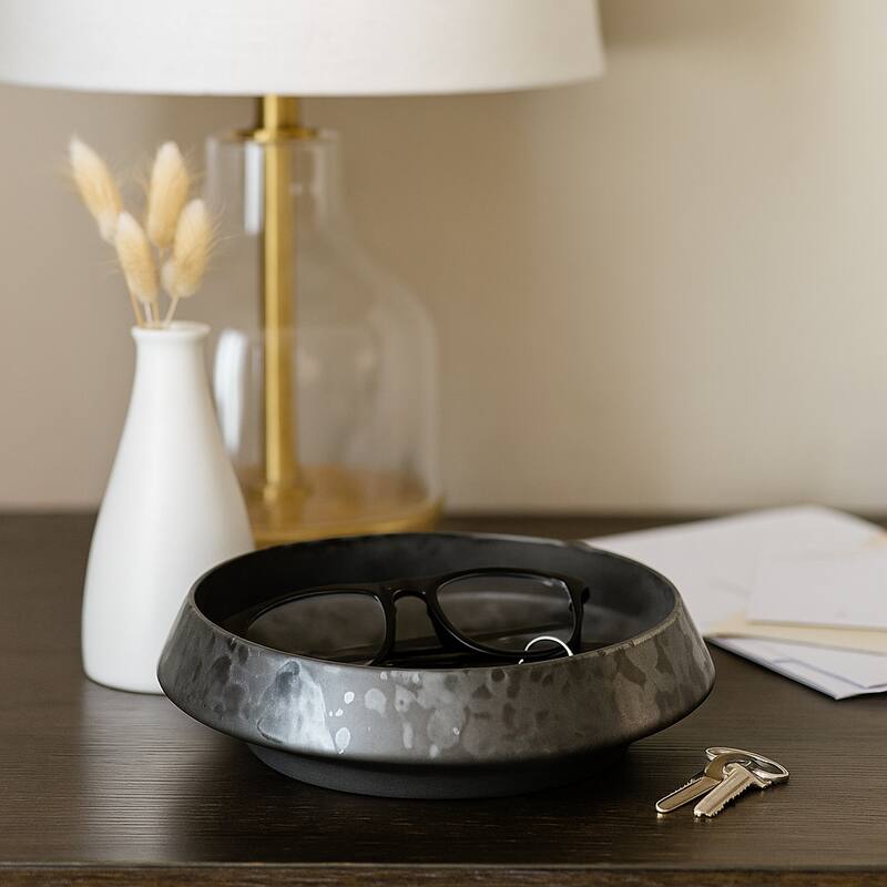 Modern Decorative Round Bowl - 15", Black - 15.25" - Black - 15.25"