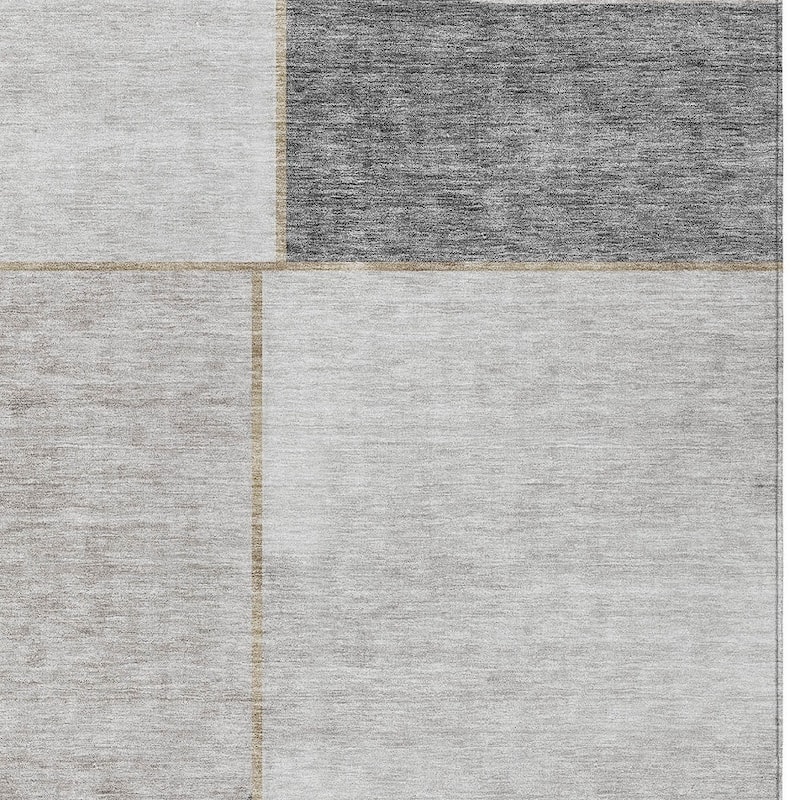 HomeRoots Abstract Transitional Rectangle Outdoor Rug