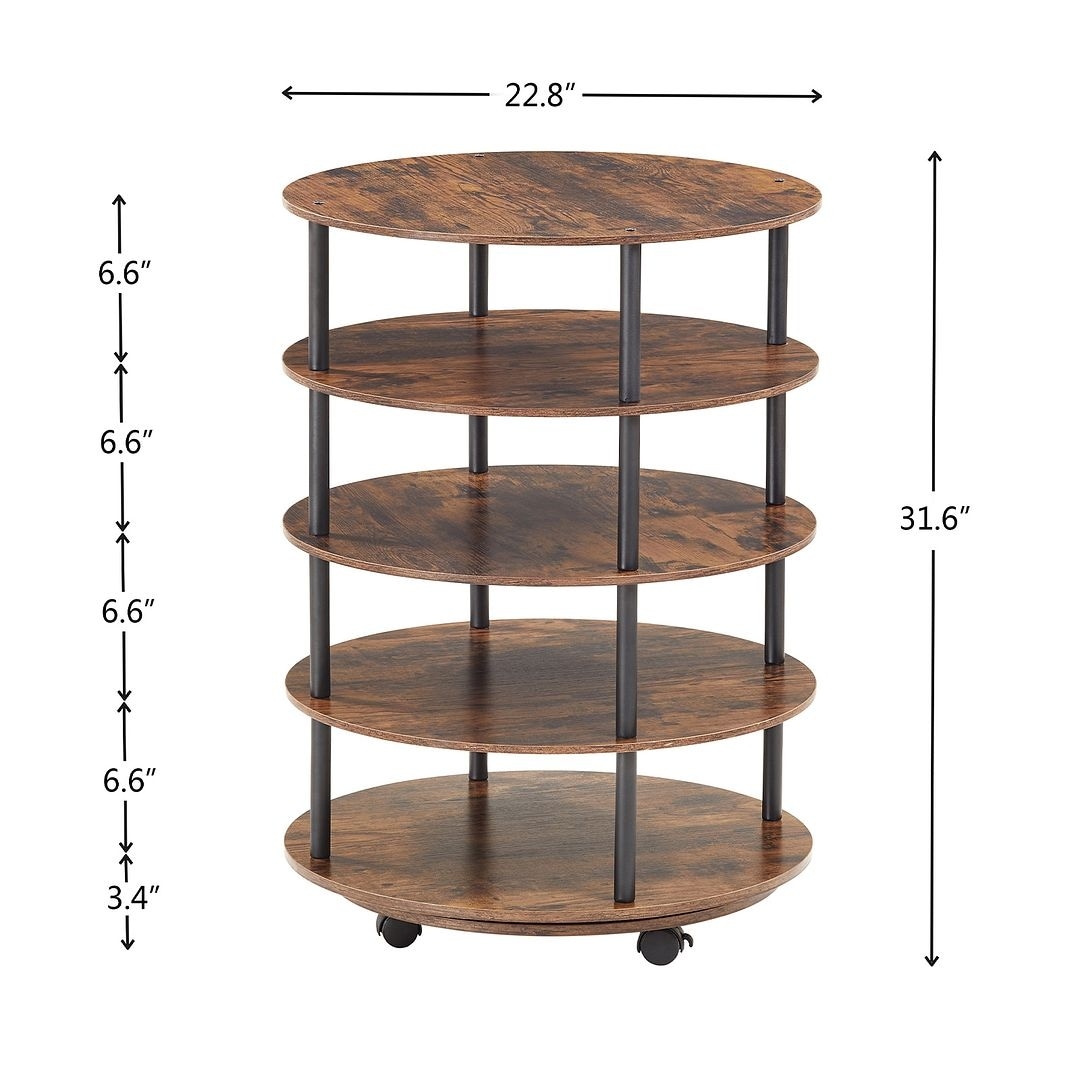 4 tier outlet revolving shoe rack
