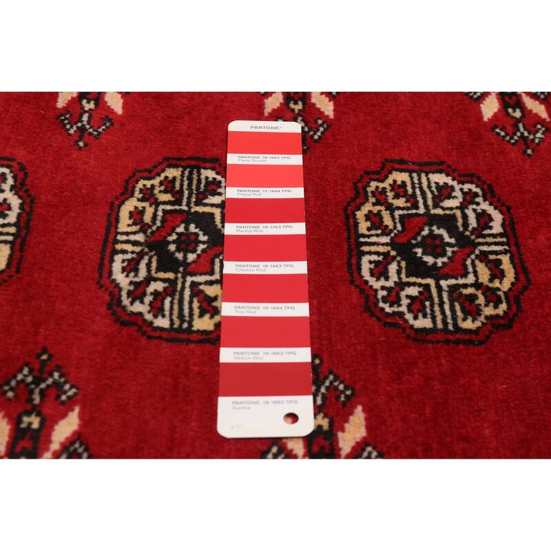 Finest Peshawar Bokhara Red Rug 10'10" x 14'7" - 10'10 x 14'7