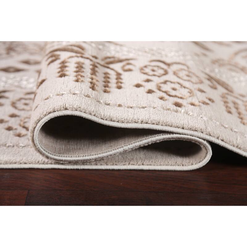 Geometric Damask Transitional Oriental Turkish Rug Decorative Carpet