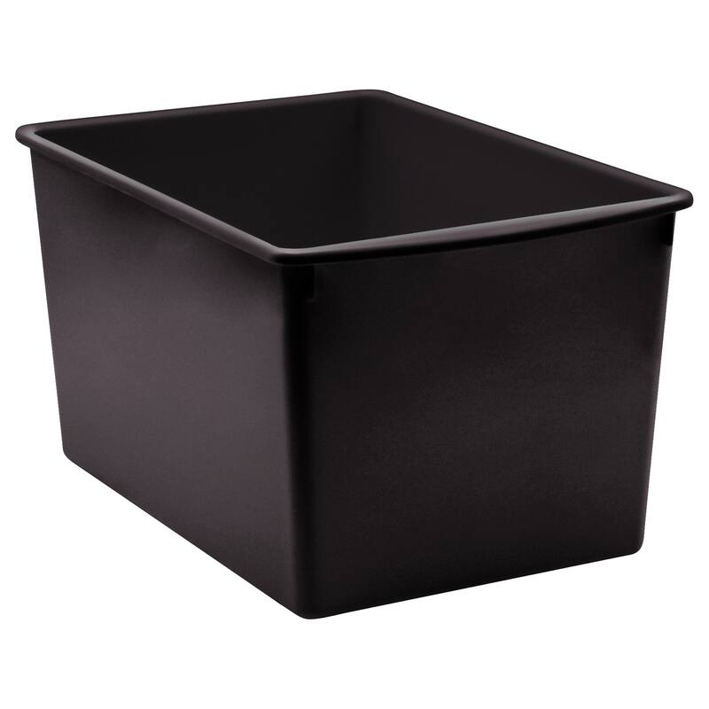 Teacher Created Resources Black Plastic Multi-Purpose Bin, Pack of 3