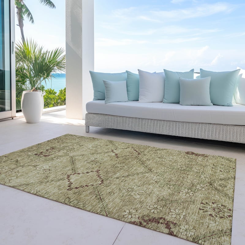 Machine Washable Indoor/ Outdoor Chantille Boho Global Rug - Brown - 2'6" x 3'10"