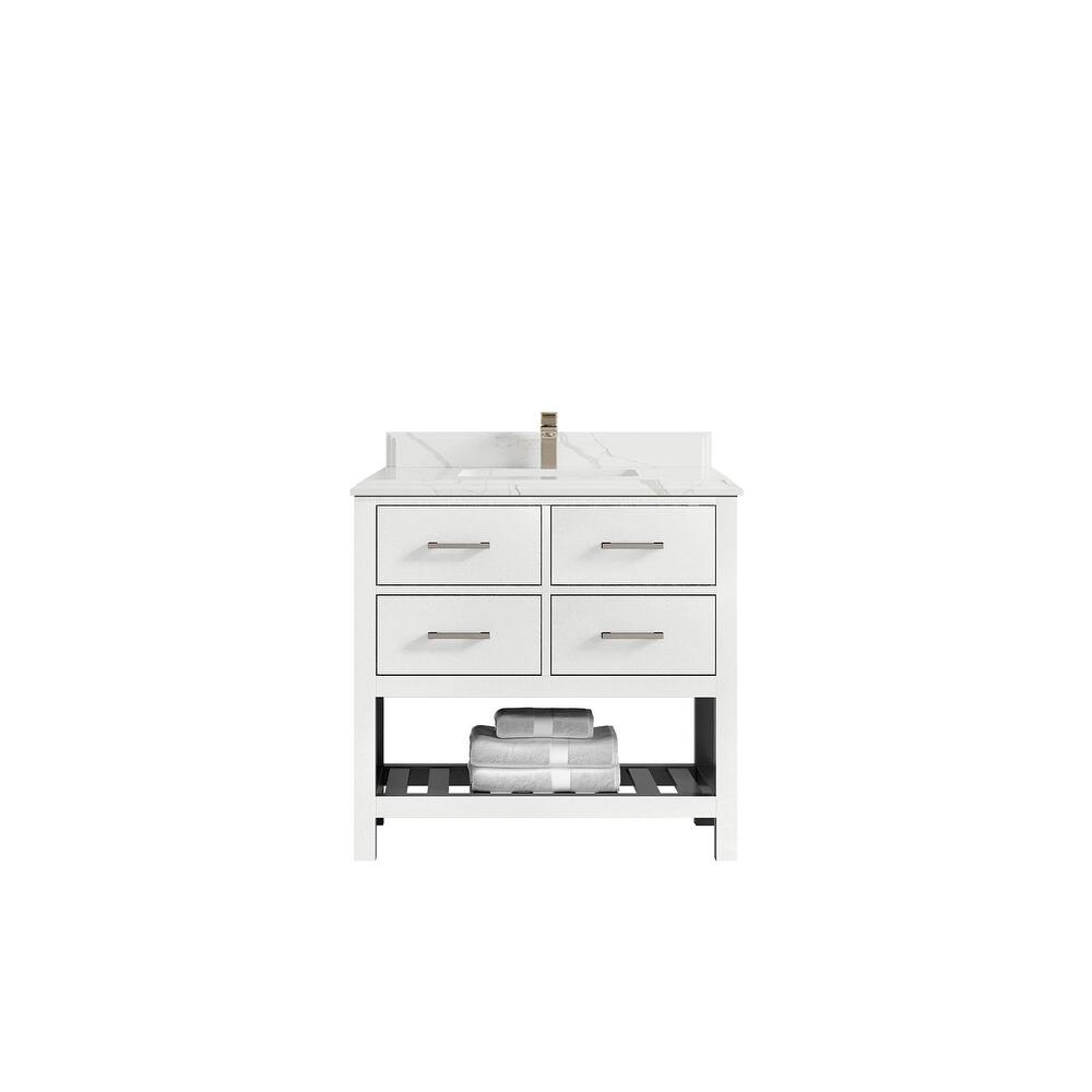 Willow Collections 36 in. W x 22 in. D Parker Single Sink Bathroom Vanity with Countertop