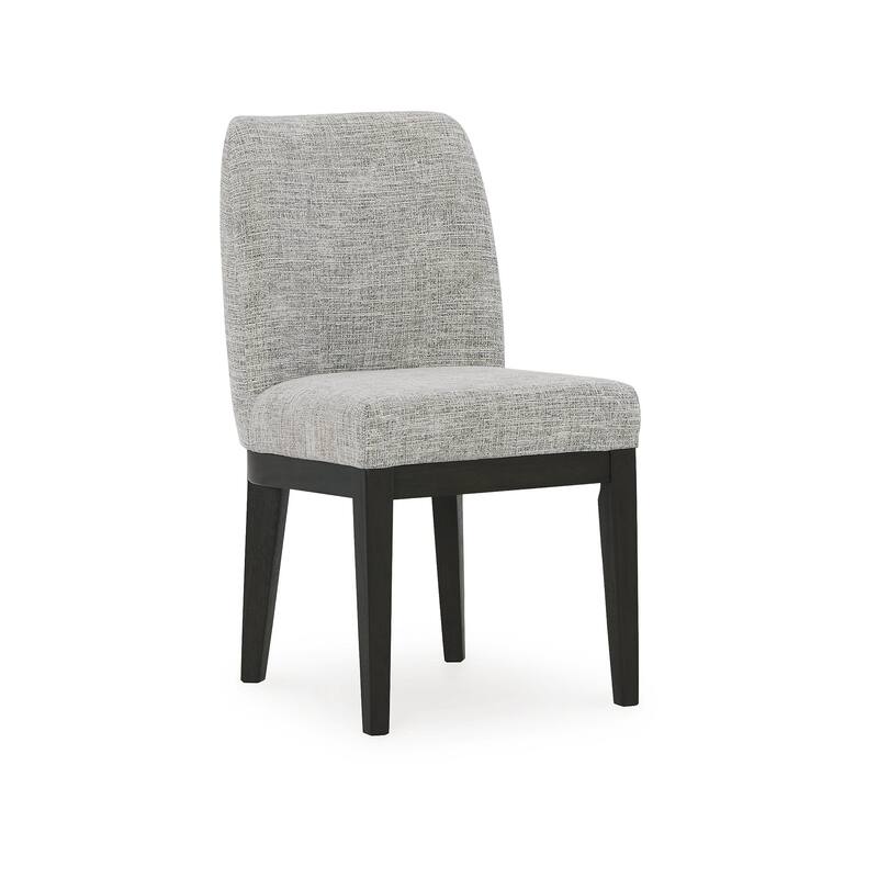 Burkhaus Dark Brown Dining Upholstered Side Chair, Set of 2 - 20.5" W x 24" D x 35.5" H