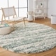 preview thumbnail 23 of 58, SAFAVIEH Hudson Shag Lulzime Modern Abstract 2-inch Thick Rug 10' Round - Ivory/Green