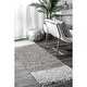 preview thumbnail 30 of 31, Nuloom Hand-woven Leather/ Cotton Tassel Area Rug 2'6" x 8' Runner - Grey - Runner
