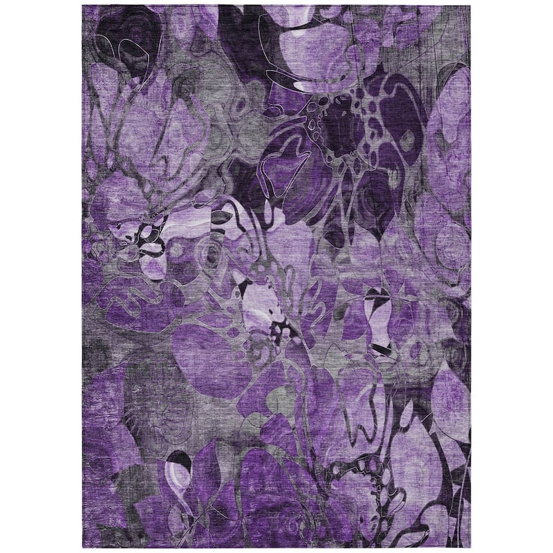 Malu Artistic Abstract Weather Resistant Timeless Fusion Outdoor Rug