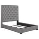 preview thumbnail 20 of 24, Camille Transitional Upholstered Panel Bed Grey Queen