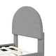 preview thumbnail 37 of 52, Bedroom Velvet Fabric Bed Frame with Classic Semi-circle Shaped Headboard and Metal Legs, Upholstered Platform Bed for Kids