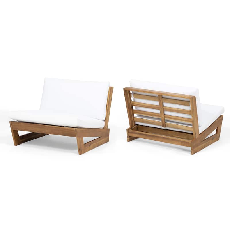 Sherwood Outdoor Acacia Wood Club Chairs (Set of 2) by Christopher Knight Home