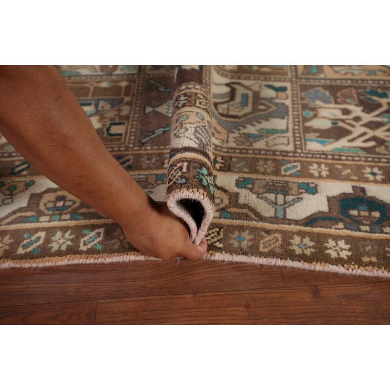 Garden Design Bakhtiari Vintage Persian Area Rug Handmade Wool Carpet - 6'6" x 9'9"