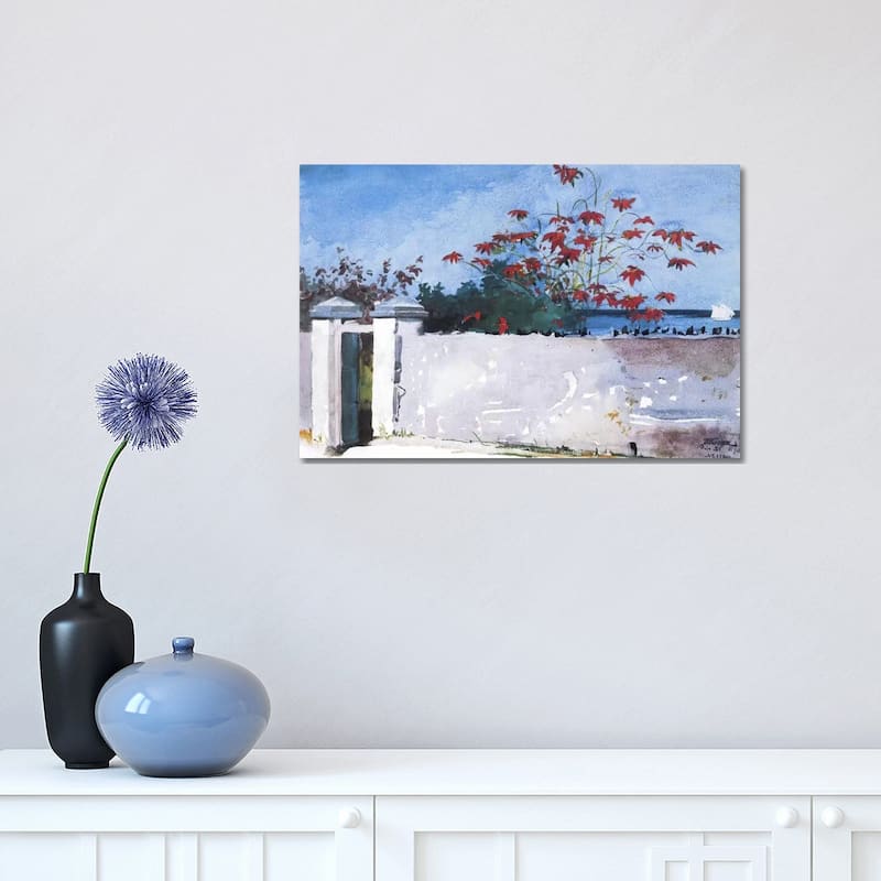 iCanvas "A Wall, Nassau, 1898" by Winslow Homer Canvas Print - 12x18x1.5