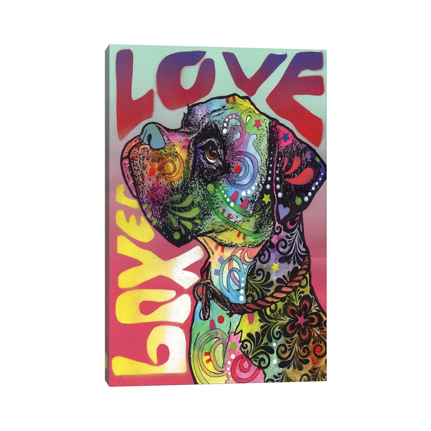 iCanvas "Boxer Love" by Dean Russo Canvas Print