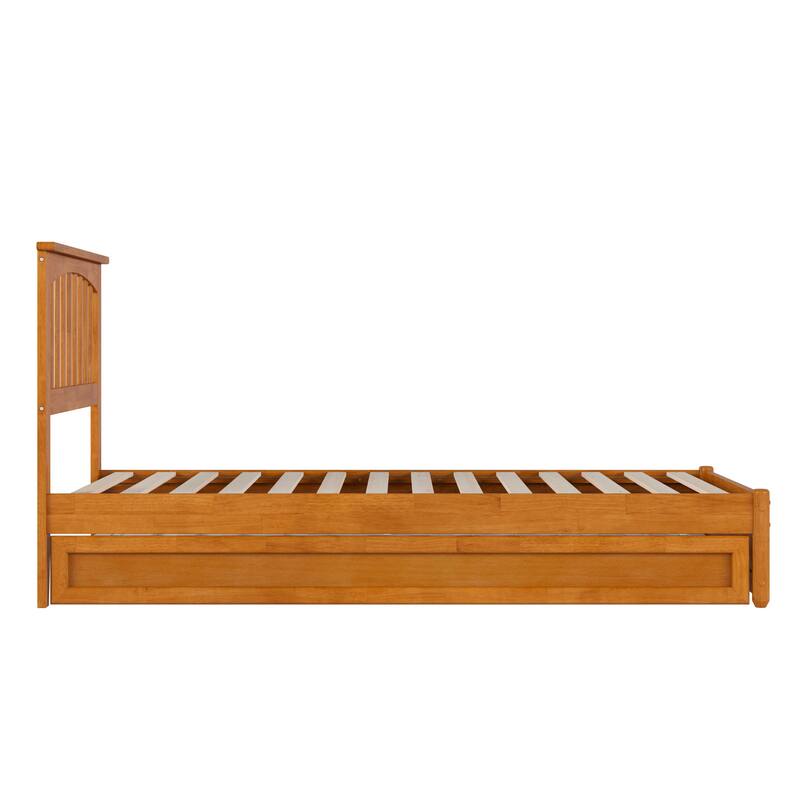 Everett Platform Bed with Panel Footboard and Twin XL Trundle