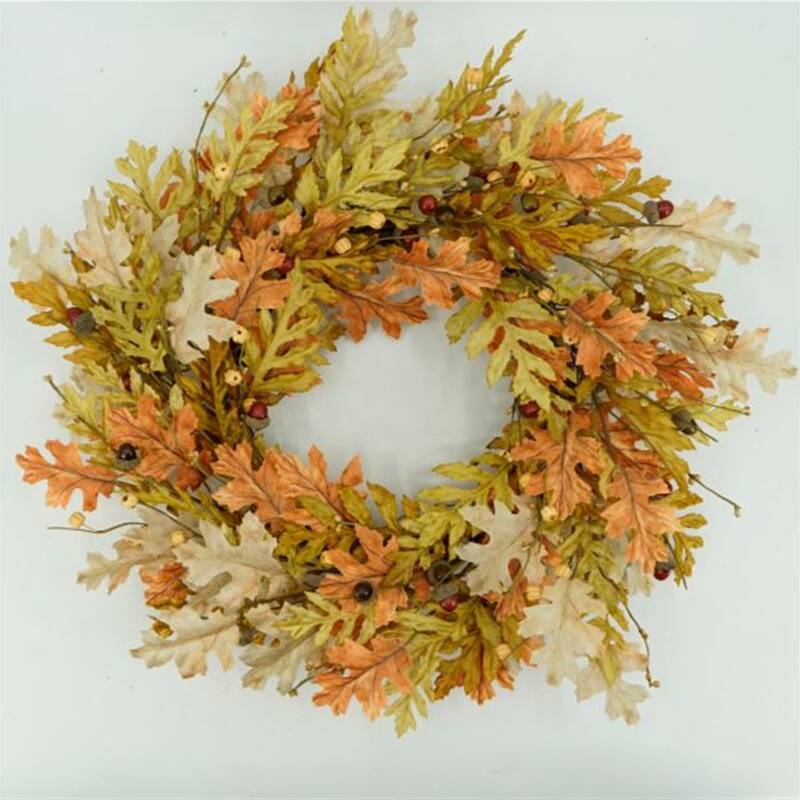Harvest Oak Leaf Wreath 24"D