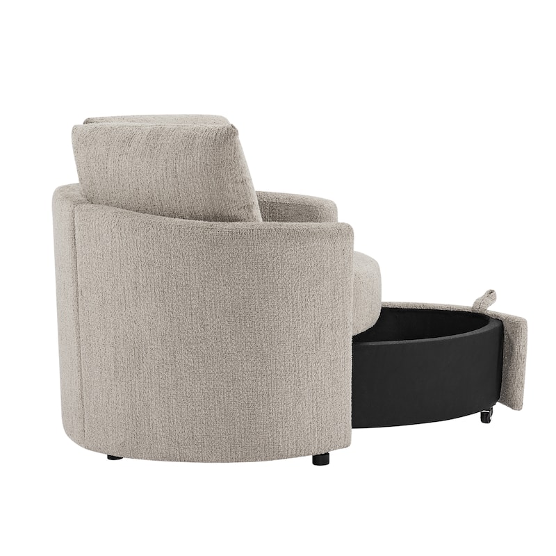 Lifestyle Solutions Bryson Storage Chair in Chenille Fabric