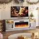 preview thumbnail 31 of 42, Bossin 70" Fireplace TV Stand with 36" Electric Fireplace, TV Stand for TVs Up to 80", 20 Colors LED Lights/Entertainment Center