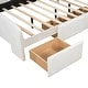 preview thumbnail 22 of 44, Velvet platform bed with stylized headboard