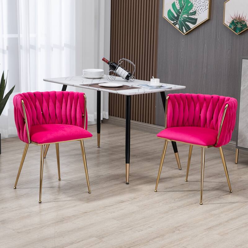 Makeup Chair, Home Backrest Light Luxury Dining Chair, Balcony Table Edge Chair (set of 2)