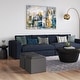 preview thumbnail 81 of 92, WYNDENHALL Townsend 17 inch Wide Contemporary Square Storage Ottoman Slate Grey