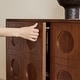 preview thumbnail 11 of 9, 78.74 Mid-Century Brown Solid Wood TV Cabinet, Modern Media Console for Livingroom, Pre-Assembled