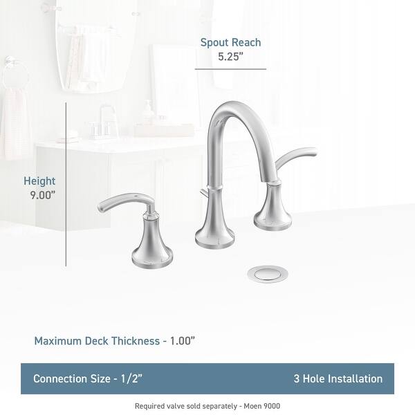 Shop Moen Ts6520 Double Handle Widespread Bathroom Faucet From The