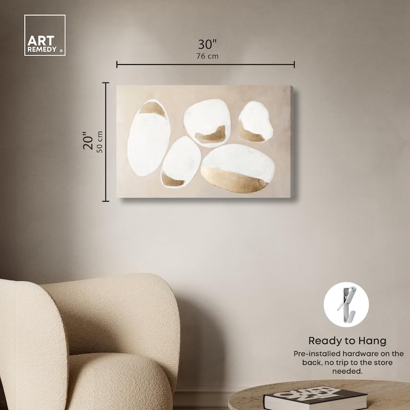 Gilded Cairn II Canvas by Art Remedy, Gallery Wrapped