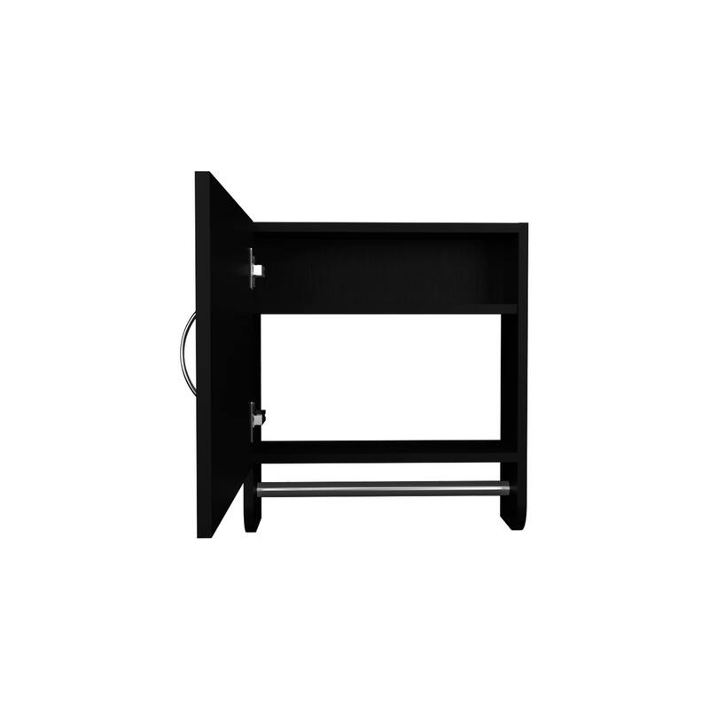 Medicine Cabinet with Mirror, 1 Door and 2 Shelves, Wall-Mounted, Small Bathroom Storage Solution