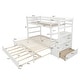 preview thumbnail 8 of 16, Twin over Twin/King Bunk Bed with Twin Size Trundle, Extendable Bunk Bed