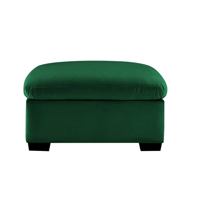 Cloudies Storage Ottoman Comfortable choice, multiple functions, classic design, and cozy corners Velvet - Dark Green