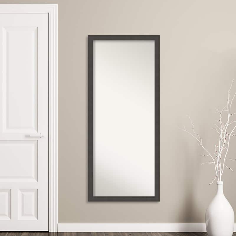 Blaine Narrow Non-Beveled Framed Full-Length Floor Leaner Mirror - Glass Size 24x60