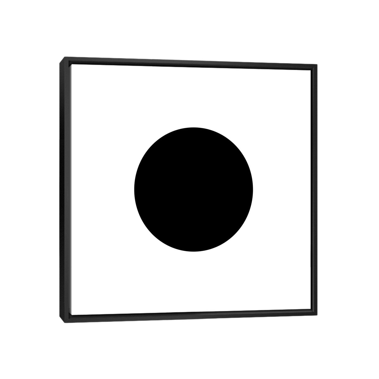 iCanvas "Black Circle" by Art Mirano Framed Canvas Print