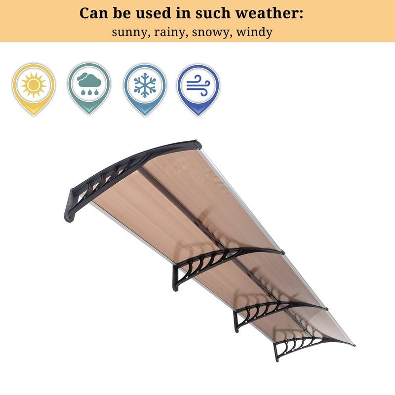 300 x 100CM Manual Door & Window Rain Awning