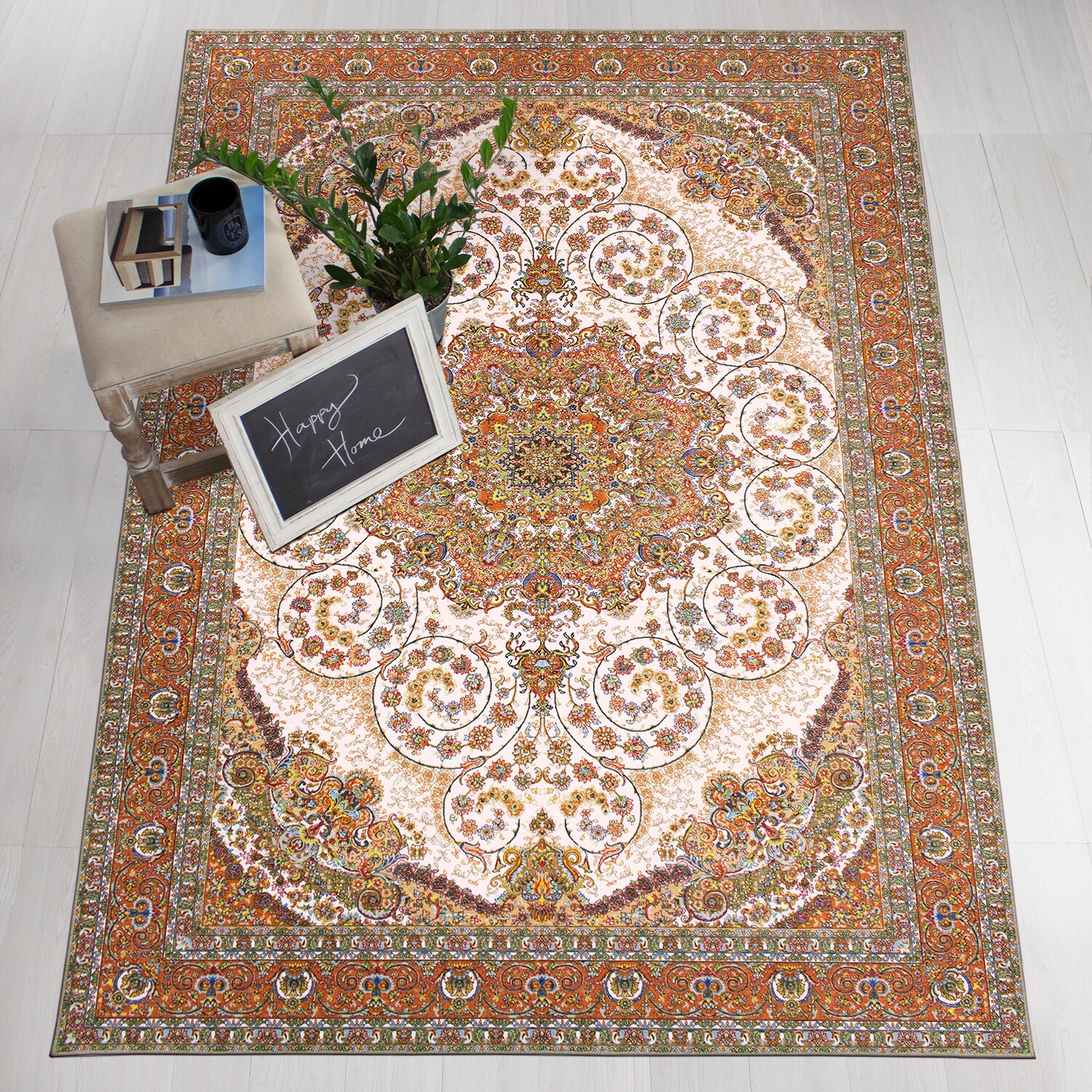 my magic carpet machine washable rug zahara amber