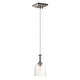 preview thumbnail 1 of 0, Centennial 1-light 6.25" Wide Steel Pendant - Polished Nickel Polished Nickel