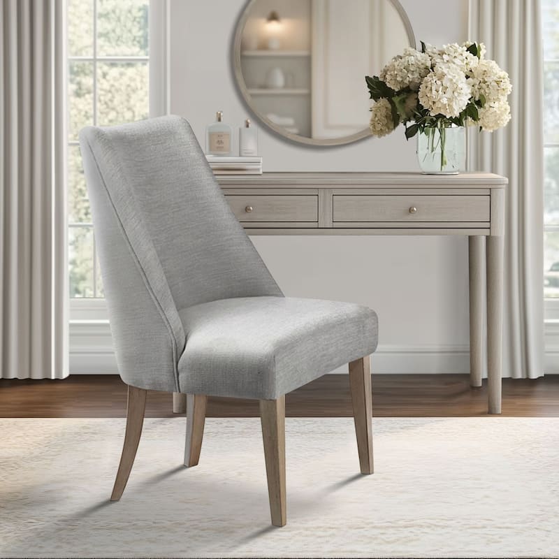 Martha Stewart Winfield Upholstered Dining chair Set of 2 - Light Grey