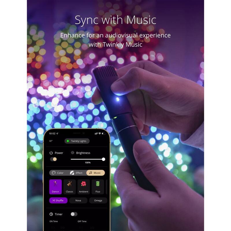 Twinkly Strings App-Controlled Smart LED Christmas Lights 400 RGB+White (2 Pack) - 2.59
