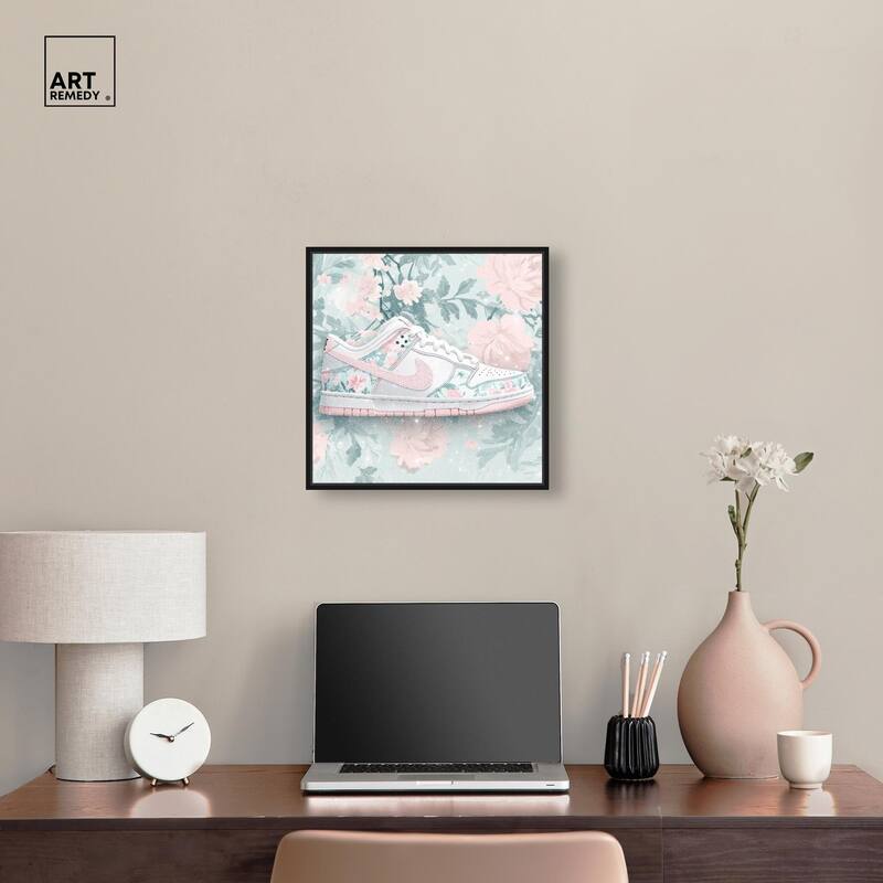 Dainty Floral Sneaker Canvas by Art Remedy