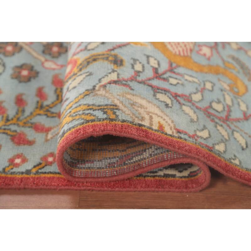 Animal Pictorial Ziegler Runner Rug Hand-Knotted Wool Carpet - 2'7"x 8'0"
